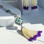 Purple Horizon Tassel Set - Exclusive Jaipurio Curates Holiday Collection